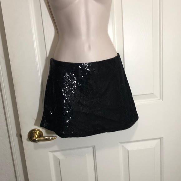 gaia Dresses & Skirts - Sequined Black Mini Skirt